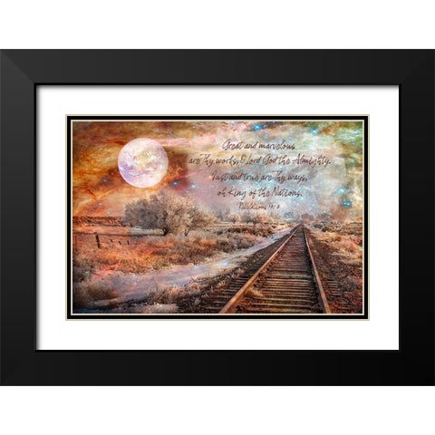 Marvelous Are Thy Works Black Modern Wood Framed Art Print with Double Matting by Murdock, Ramona
