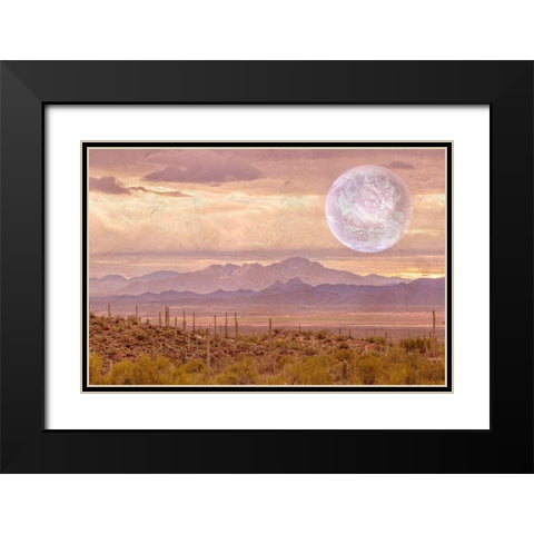 Another Place, Another Time Black Modern Wood Framed Art Print with Double Matting by Murdock, Ramona
