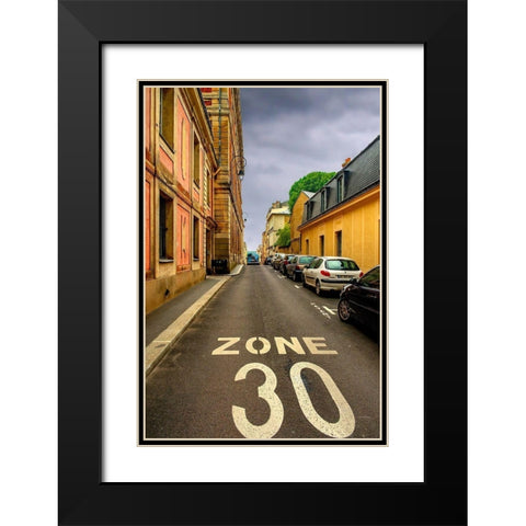 Zone 30 Black Modern Wood Framed Art Print with Double Matting by Murdock, Ramona