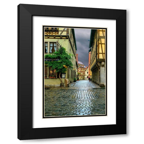 Rothenberg Rain Black Modern Wood Framed Art Print with Double Matting by Murdock, Ramona