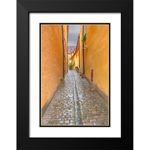 Rothenberg Alley Black Modern Wood Framed Art Print with Double Matting by Murdock, Ramona