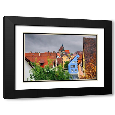 Rothenberg Cityscape Black Modern Wood Framed Art Print with Double Matting by Murdock, Ramona