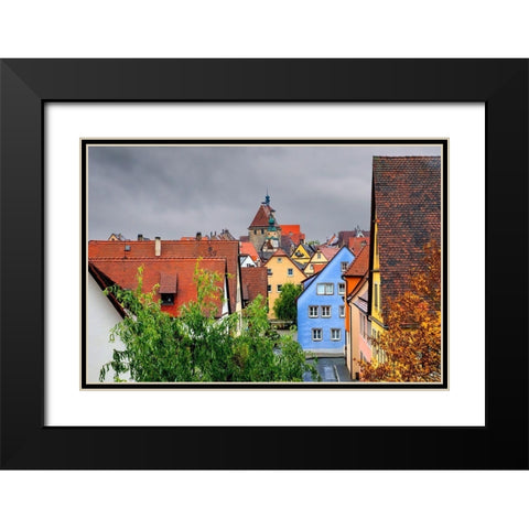 Rothenberg Cityscape Black Modern Wood Framed Art Print with Double Matting by Murdock, Ramona