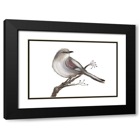 Bird III Black Modern Wood Framed Art Print with Double Matting by Murdock, Ramona