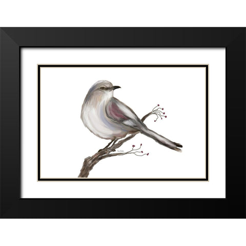 Bird III Black Modern Wood Framed Art Print with Double Matting by Murdock, Ramona