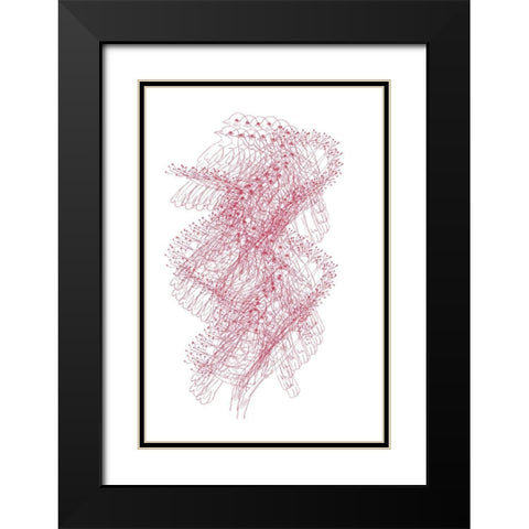 Abstract Birds III Black Modern Wood Framed Art Print with Double Matting by Murdock, Ramona