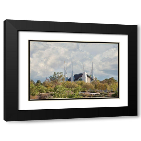Las Vegas Temple Black Modern Wood Framed Art Print with Double Matting by Murdock, Ramona