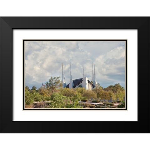 Las Vegas Temple Black Modern Wood Framed Art Print with Double Matting by Murdock, Ramona