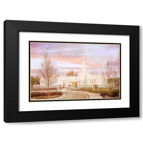 Spokane Temple II Black Modern Wood Framed Art Print with Double Matting by Murdock, Ramona