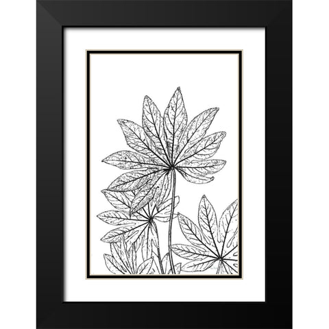 Botanical BW III Black Modern Wood Framed Art Print with Double Matting by Murdock, Ramona