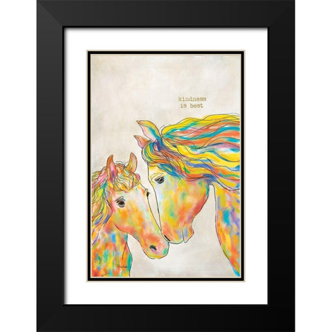 Kindness is Best Black Modern Wood Framed Art Print with Double Matting by Murdock, Ramona