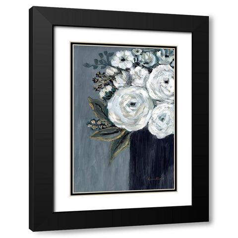 Moonlight Bouquet I Black Modern Wood Framed Art Print with Double Matting by Murdock, Ramona
