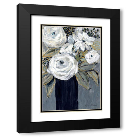 Moonlight Bouquet II Black Modern Wood Framed Art Print with Double Matting by Murdock, Ramona