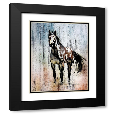 The Mustang King Black Modern Wood Framed Art Print with Double Matting by Murdock, Ramona