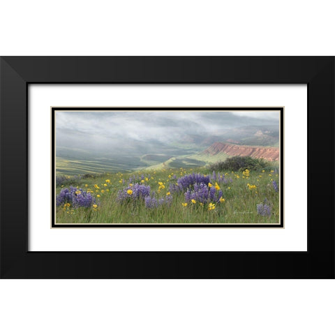 Misty Valley II Black Modern Wood Framed Art Print with Double Matting by Murdock, Ramona