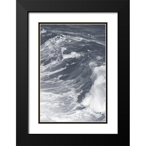 Ocean Wave No. 3 Black Modern Wood Framed Art Print with Double Matting by Murdock, Ramona