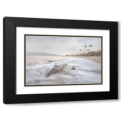 Early Morning Beach Black Modern Wood Framed Art Print with Double Matting by Murdock, Ramona