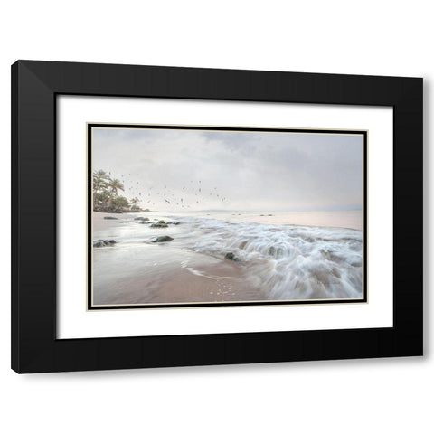 Early Morning Beach III Black Modern Wood Framed Art Print with Double Matting by Murdock, Ramona