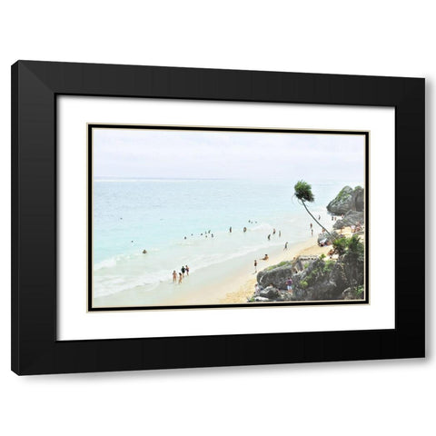 Tulum Beach II Black Modern Wood Framed Art Print with Double Matting by Murdock, Ramona
