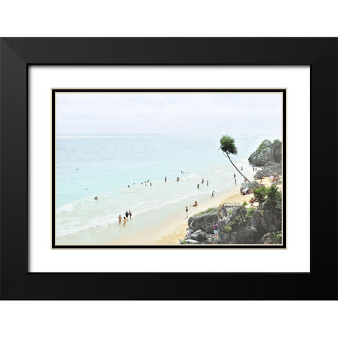 Tulum Beach II Black Modern Wood Framed Art Print with Double Matting by Murdock, Ramona