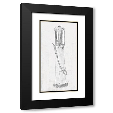 Fuel Station Sketch No. 1 Black Modern Wood Framed Art Print with Double Matting by Murdock, Ramona