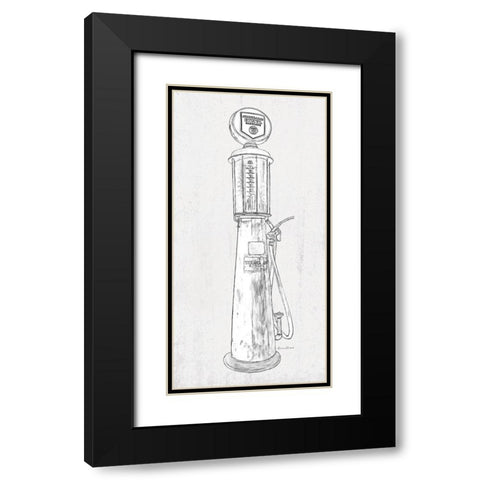 Fuel Station Sketch No. 3 Black Modern Wood Framed Art Print with Double Matting by Murdock, Ramona