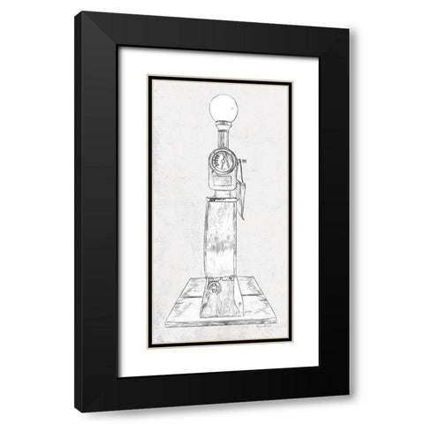 Fuel Station Sketch No. 4 Black Modern Wood Framed Art Print with Double Matting by Murdock, Ramona