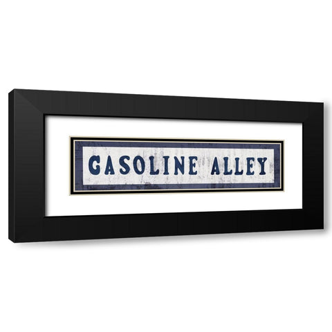 Gasoline Alley Sign Black Modern Wood Framed Art Print with Double Matting by Murdock, Ramona