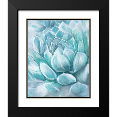 Aqua Succulent IV Black Modern Wood Framed Art Print with Double Matting by Murdock, Ramona