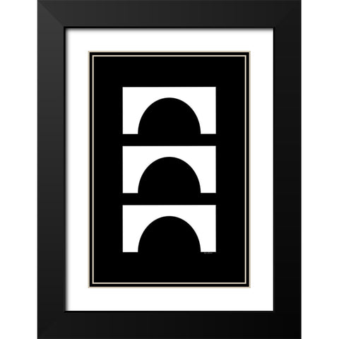 Blockhead Black Modern Wood Framed Art Print with Double Matting by Murdock, Ramona