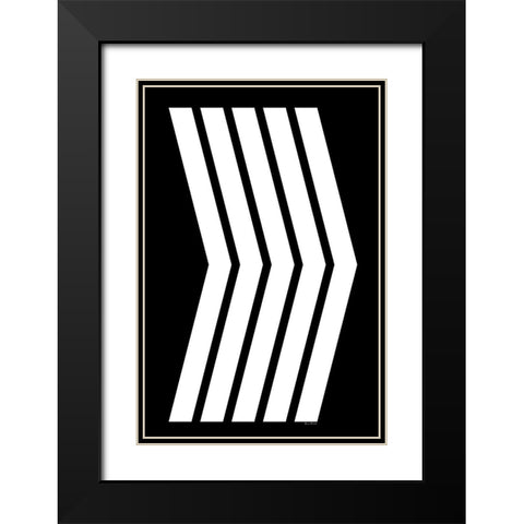 Directional Cue Black Modern Wood Framed Art Print with Double Matting by Murdock, Ramona
