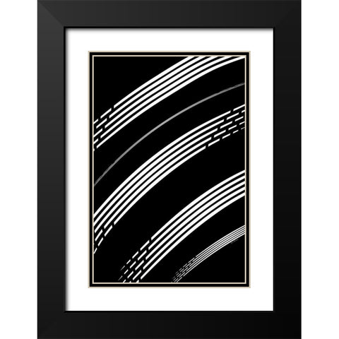 Startrails Black Modern Wood Framed Art Print with Double Matting by Murdock, Ramona
