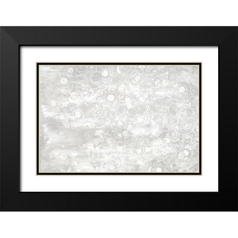 Frosty Abstract III Black Modern Wood Framed Art Print with Double Matting by Murdock, Ramona