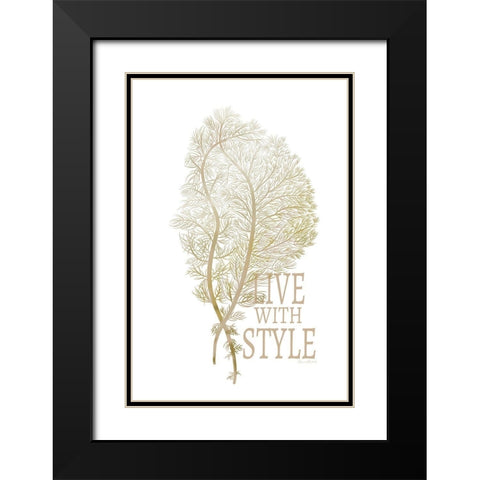 Live with Style Black Modern Wood Framed Art Print with Double Matting by Murdock, Ramona