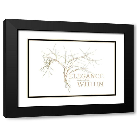 Elegance Within Black Modern Wood Framed Art Print with Double Matting by Murdock, Ramona