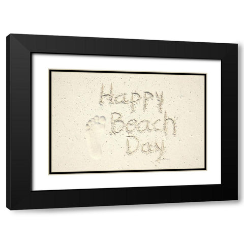 Happy Beach Day Black Modern Wood Framed Art Print with Double Matting by Murdock, Ramona