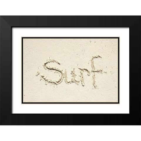 Surf Black Modern Wood Framed Art Print with Double Matting by Murdock, Ramona