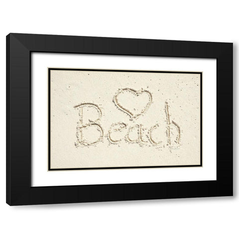 Beach Black Modern Wood Framed Art Print with Double Matting by Murdock, Ramona