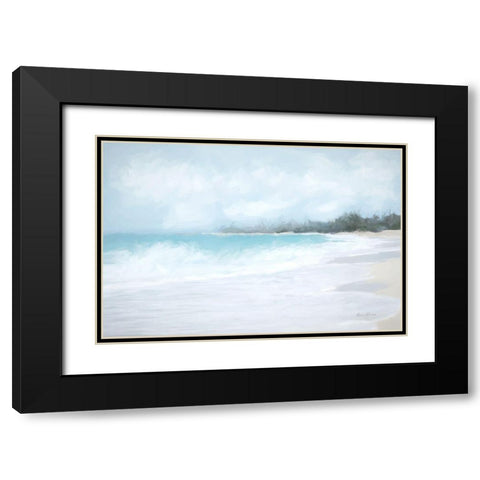 Windy Harbor Black Modern Wood Framed Art Print with Double Matting by Murdock, Ramona