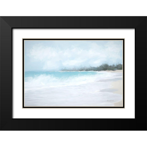 Windy Harbor Black Modern Wood Framed Art Print with Double Matting by Murdock, Ramona