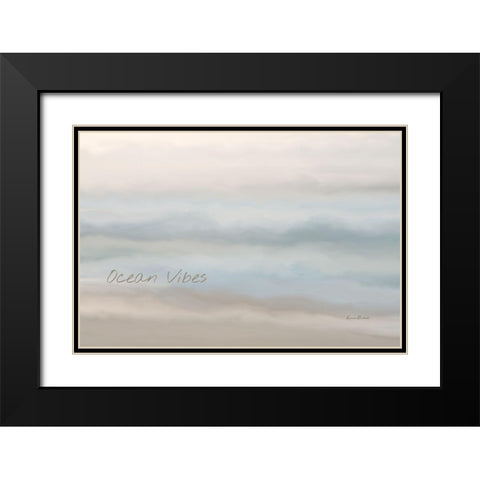 Ocean Vibes Black Modern Wood Framed Art Print with Double Matting by Murdock, Ramona