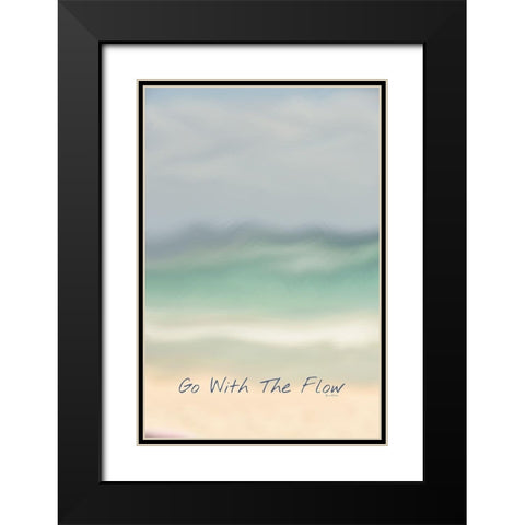 Go With the Flow Black Modern Wood Framed Art Print with Double Matting by Murdock, Ramona