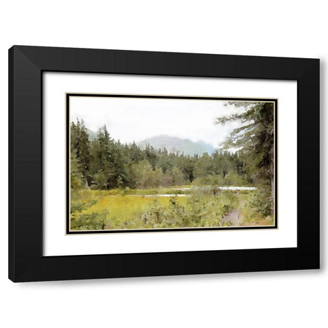 Mountain Tranquility No. 1 Black Modern Wood Framed Art Print with Double Matting by Murdock, Ramona