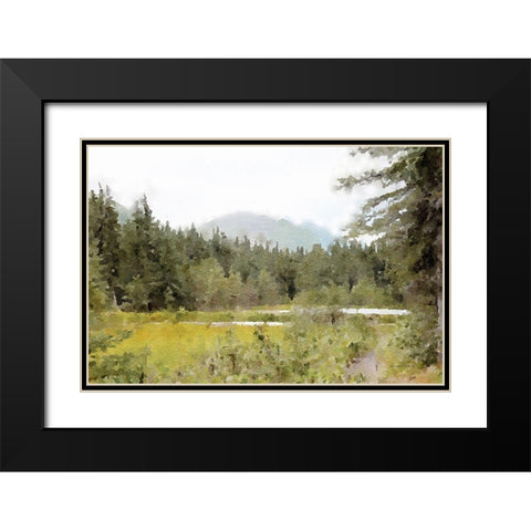 Mountain Tranquility No. 1 Black Modern Wood Framed Art Print with Double Matting by Murdock, Ramona