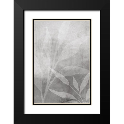 Leafy Parts No. 2 Black Modern Wood Framed Art Print with Double Matting by Murdock, Ramona