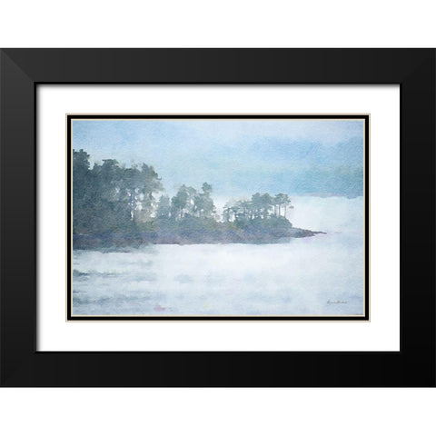 Indigo Bay No. 1 Black Modern Wood Framed Art Print with Double Matting by Murdock, Ramona