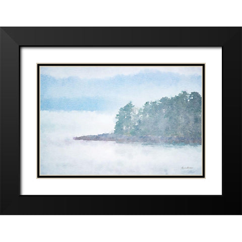 Indigo Bay No. 2 Black Modern Wood Framed Art Print with Double Matting by Murdock, Ramona