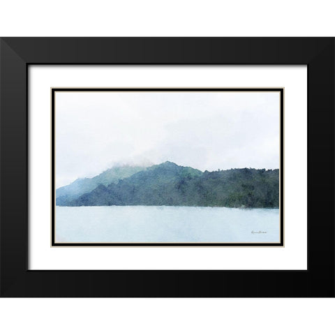 Indigo Bay No. 3 Black Modern Wood Framed Art Print with Double Matting by Murdock, Ramona