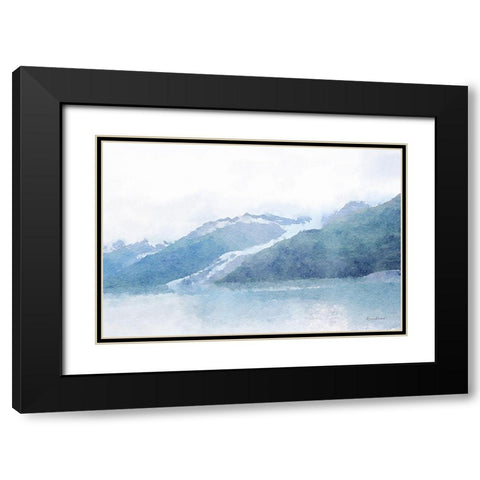 Indigo Bay No. 4 Black Modern Wood Framed Art Print with Double Matting by Murdock, Ramona