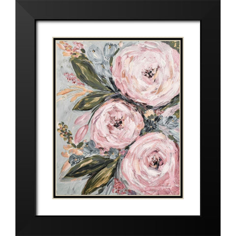 Garden Glories No. 1 Black Modern Wood Framed Art Print with Double Matting by Murdock, Ramona